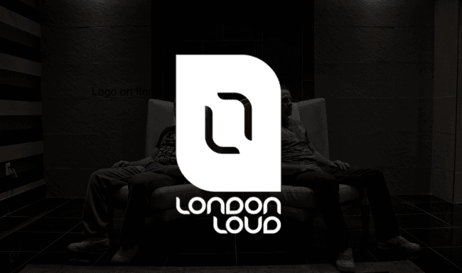 London Loud logo applied to a dark interior brand scene